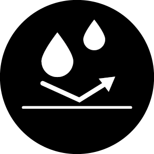 オニールのボードショーツ機能 ウォーターレジスタントテックのアイコン